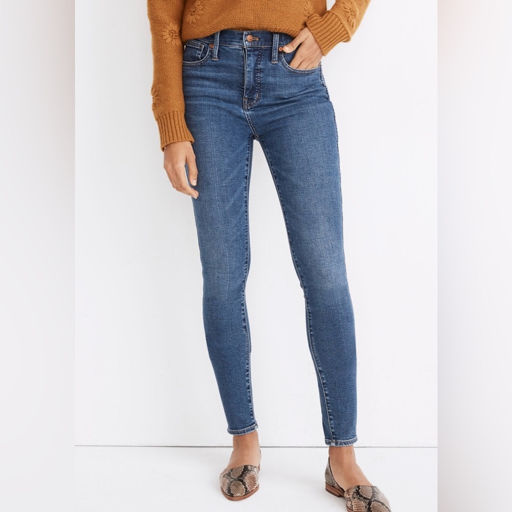 NWT Madewell 10" High-Rise Skinny Jeans in Wendover Wash: TENCEL™ Denim Edition